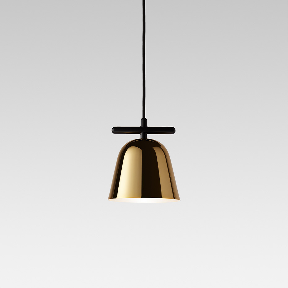 Lighto T GR Pendel Matt Black/Glossy Golden