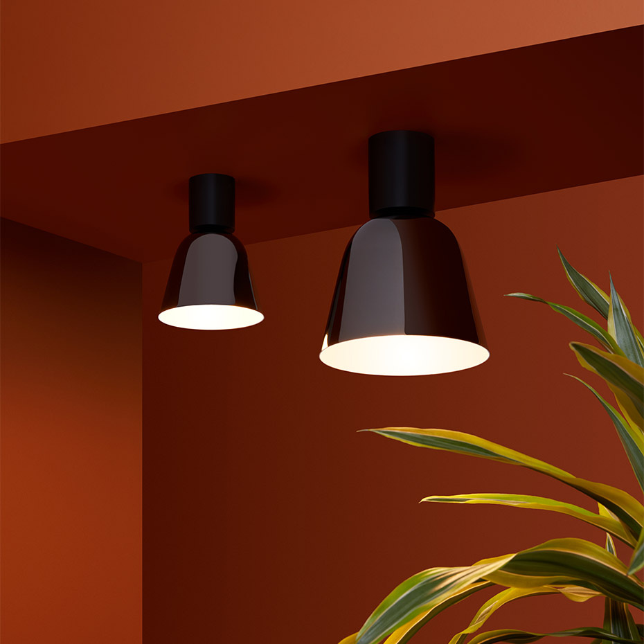 Lighto C PE Plafond Matt Black/Black Chrome