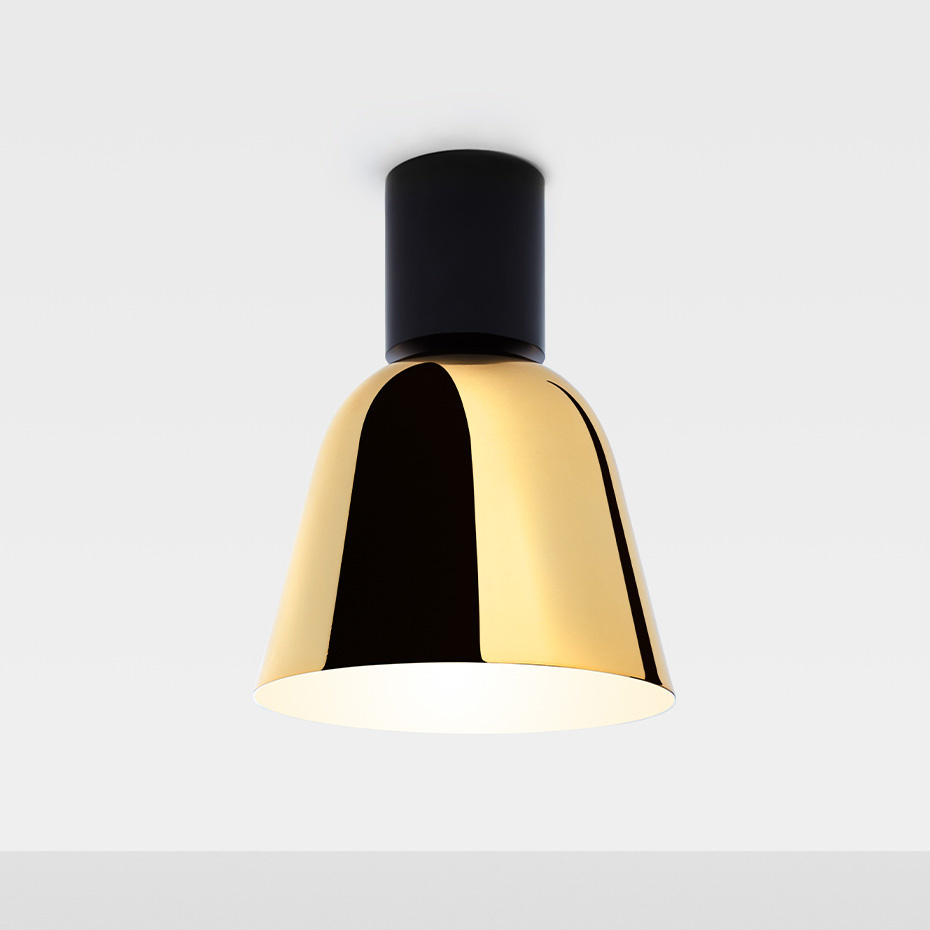 Lighto C GR Plafond Matt Black/Glossy Golden