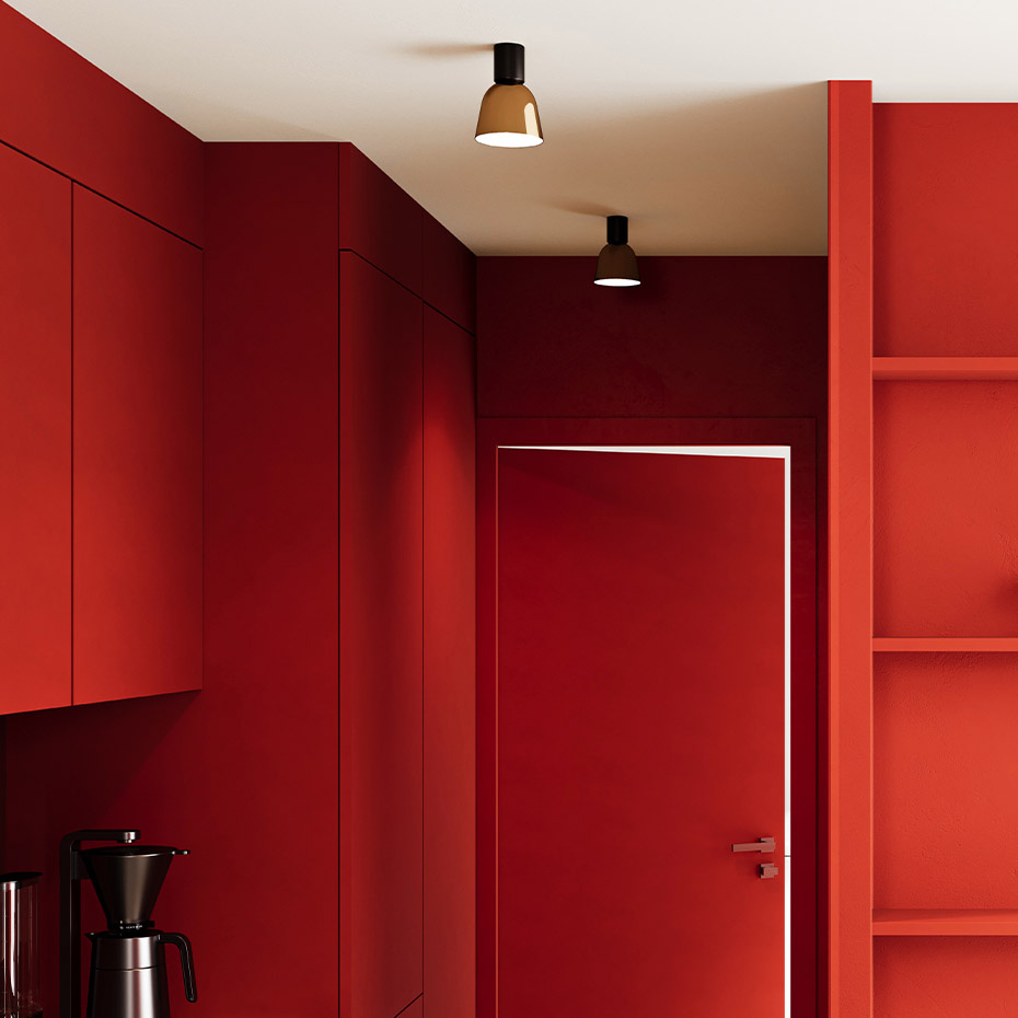 Lighto C GR Plafond Matt Black/Glossy Golden