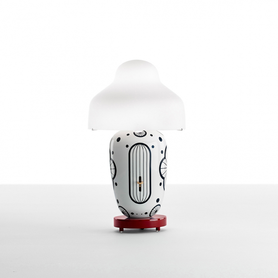 Chinoz Bordslampa Ming/Burgundy