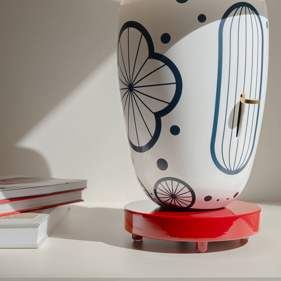 Chinoz Bordslampa Ming/Burgundy