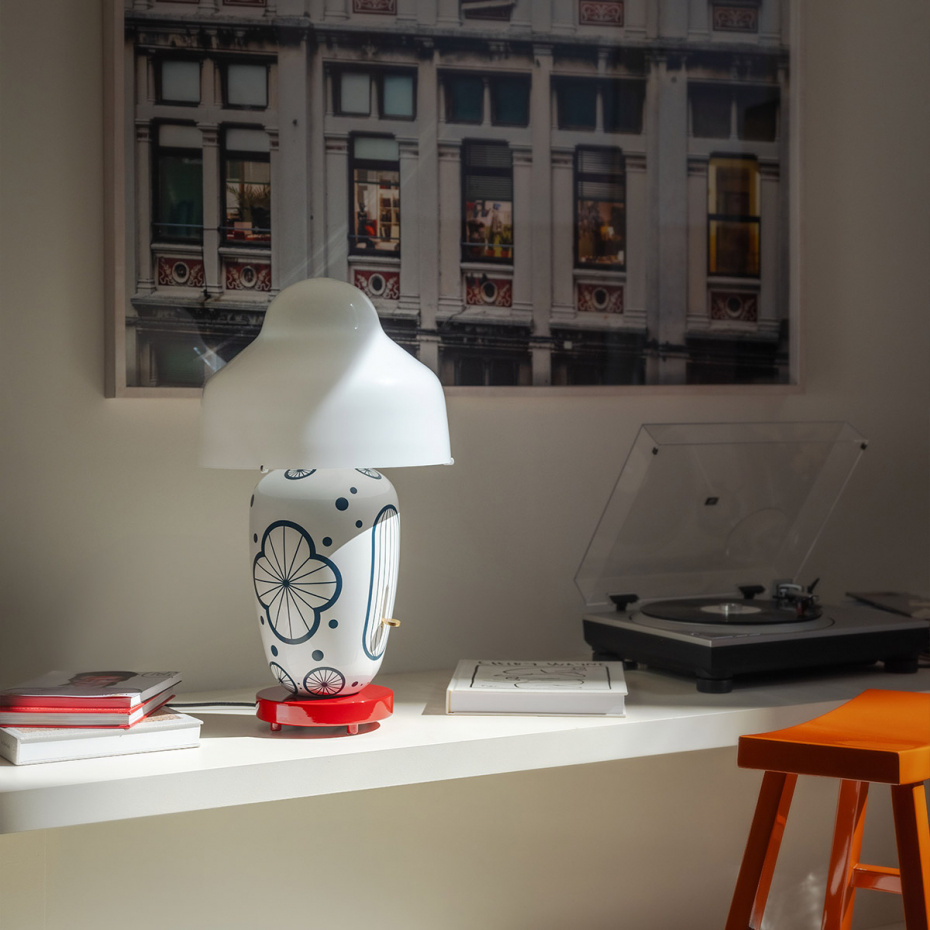 Chinoz Bordslampa Ming/Burgundy