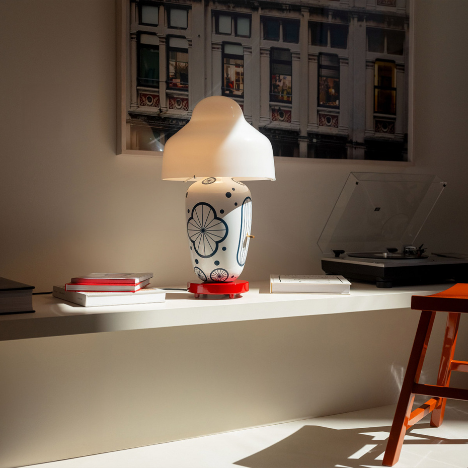 Chinoz Bordslampa Ming/Burgundy