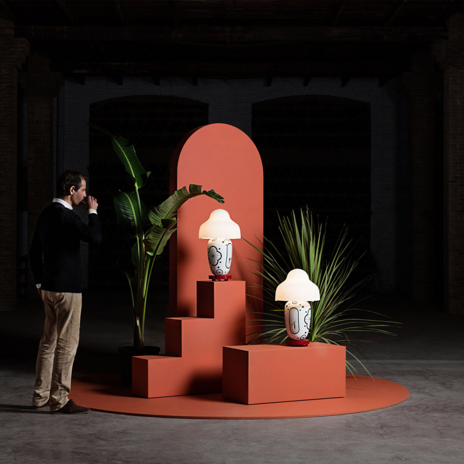 Chinoz Bordslampa Ming/Burgundy