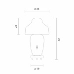 Chinoz Bordslampa Black/Burgundy Chinoz Bordslampa Black/Burgundy