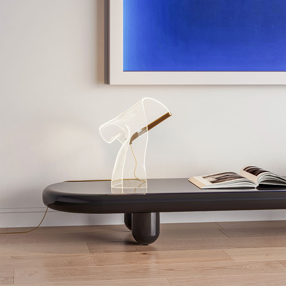 Gweilo Song Bordslampa Golden Anodised