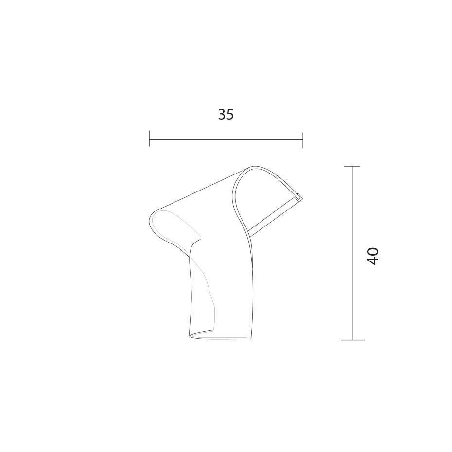 Gweilo Song Bordslampa Silver Anodised