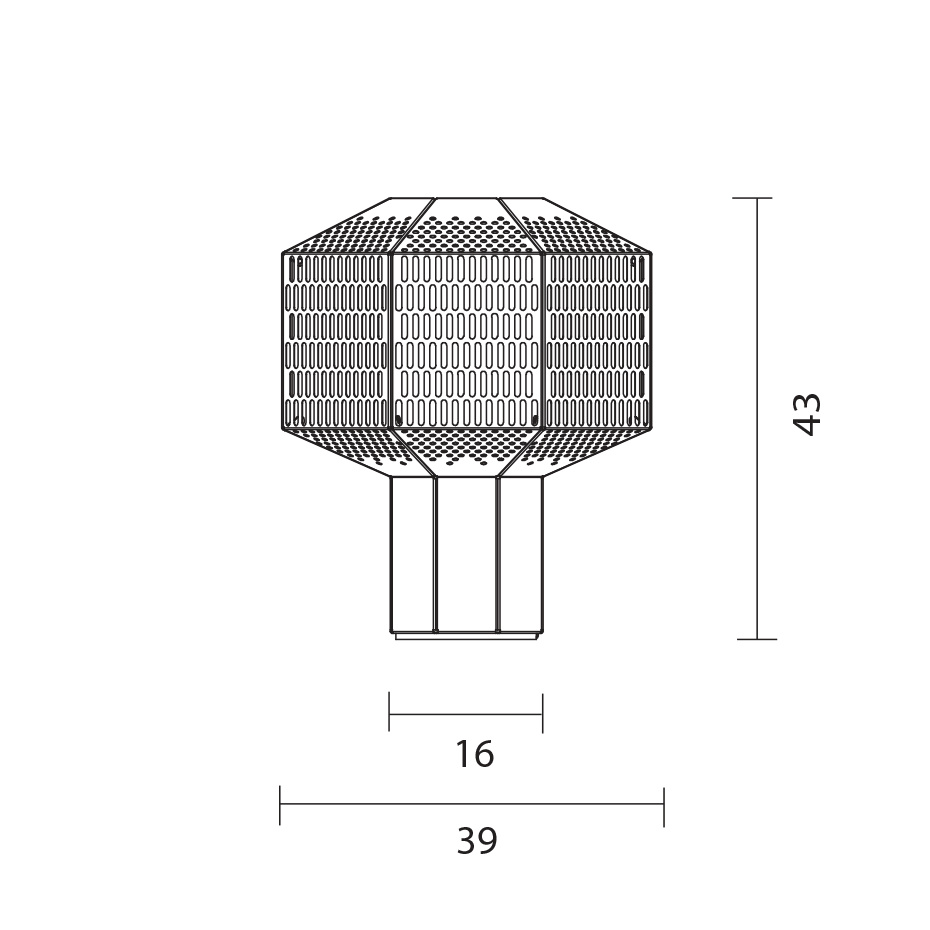 Ma-Rock M Bordslampa Golden