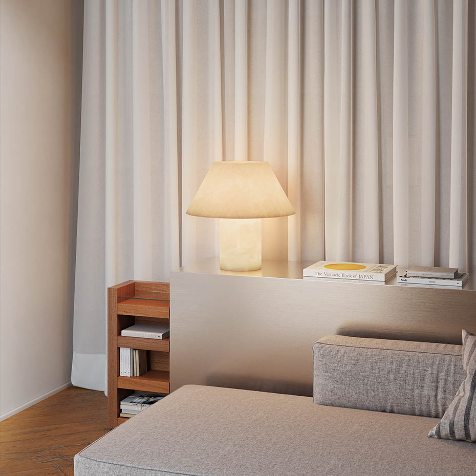 Petra M GR Bordslampa Alabaster