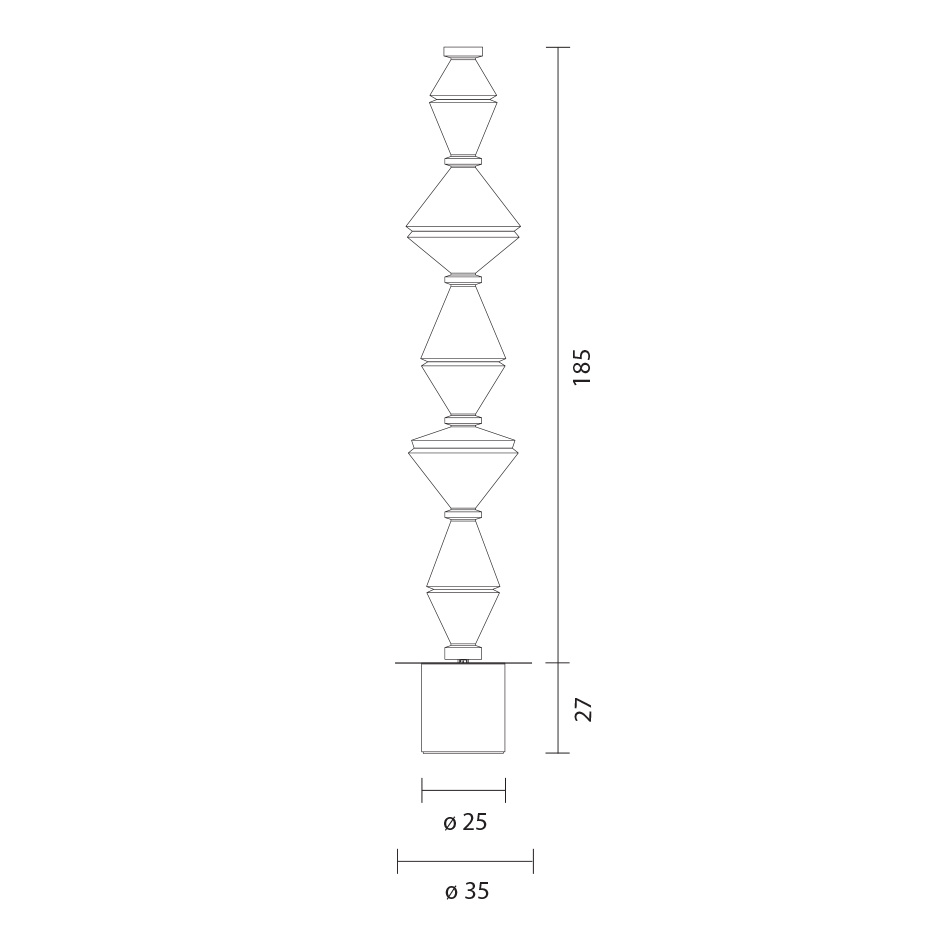 Oïphorique P PE Golvlampa Light Grey
