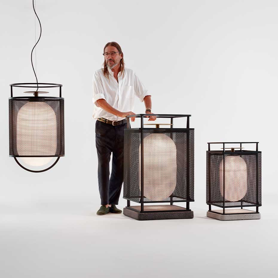 Denglong P GR Golvlampa Anthracite/Grey Concrete