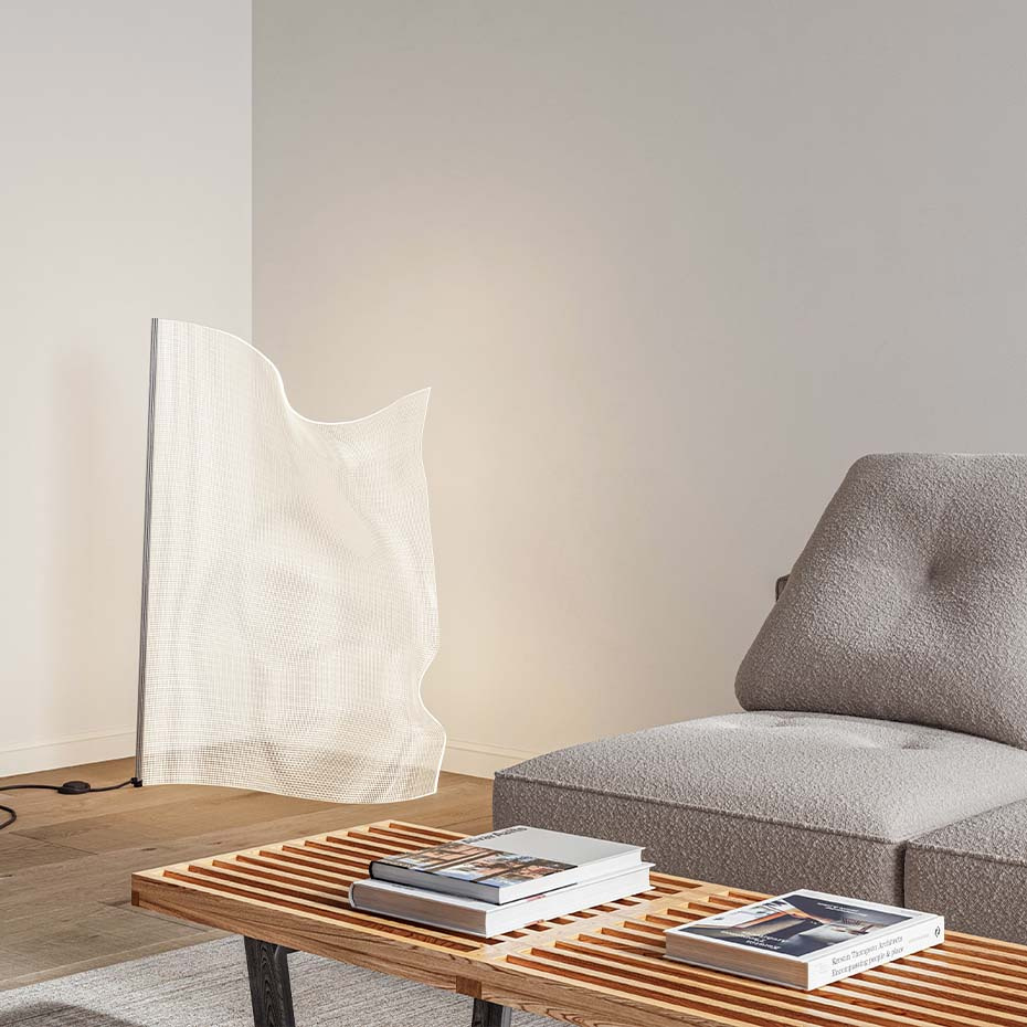 Gweilo Qin PE Golvlampa Golden Anodised