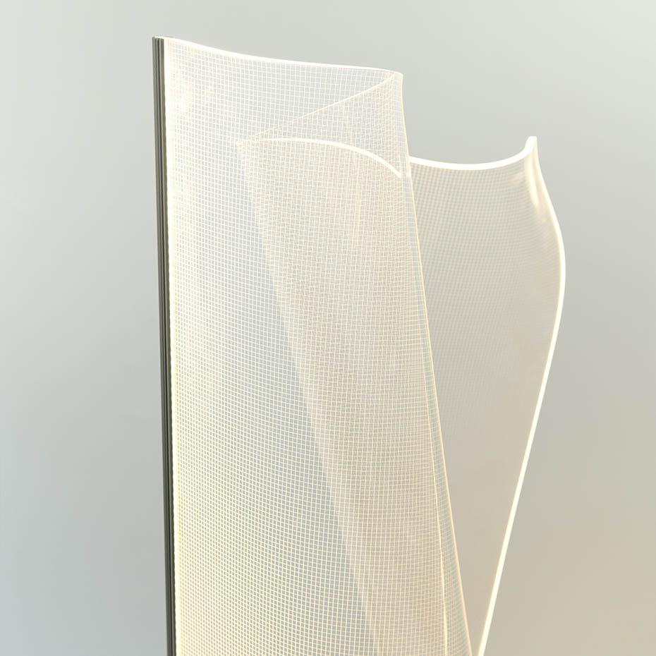 Gweilo Qin PE Golvlampa Silver Anodised