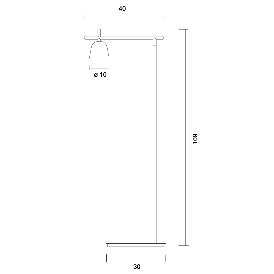 Lighto P Golvlampa Matt Black/Glossy Golden