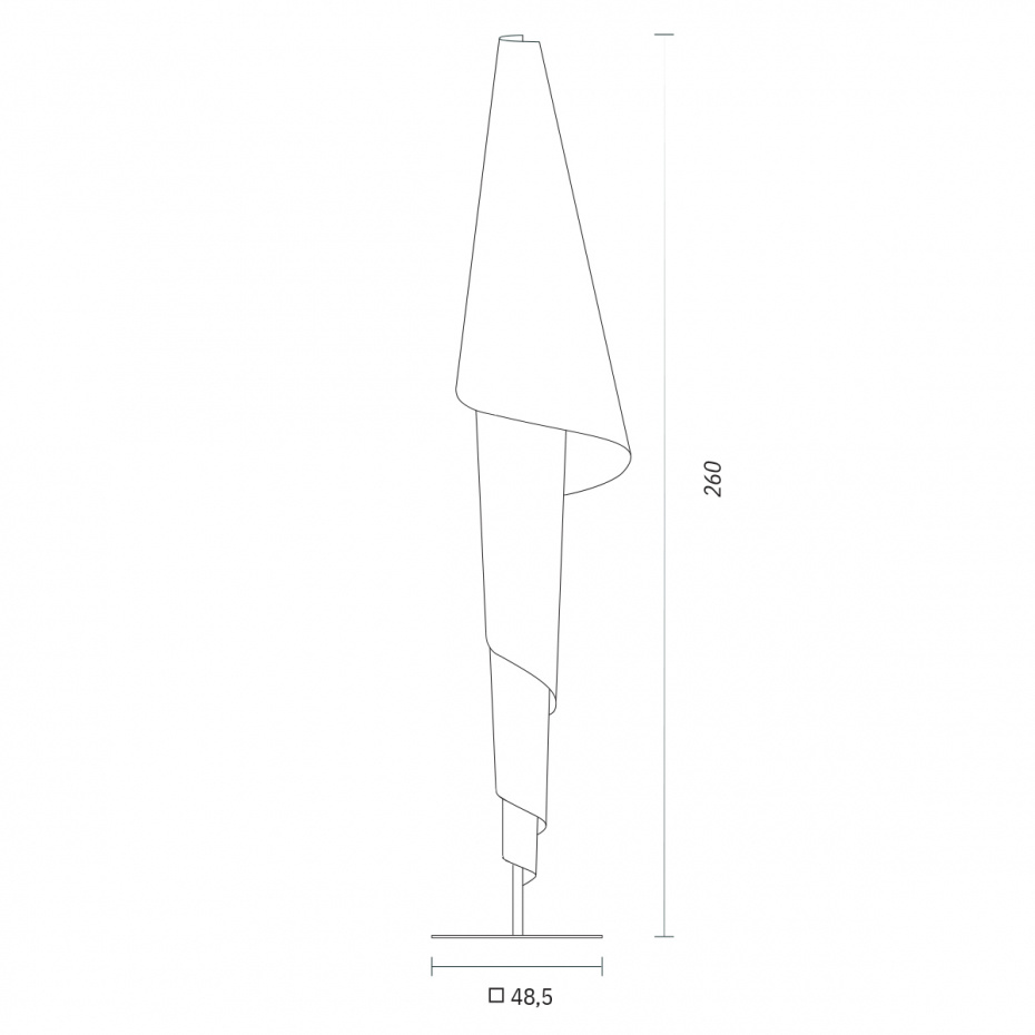 Alta Costura Golvlampa PVC Paper/Black