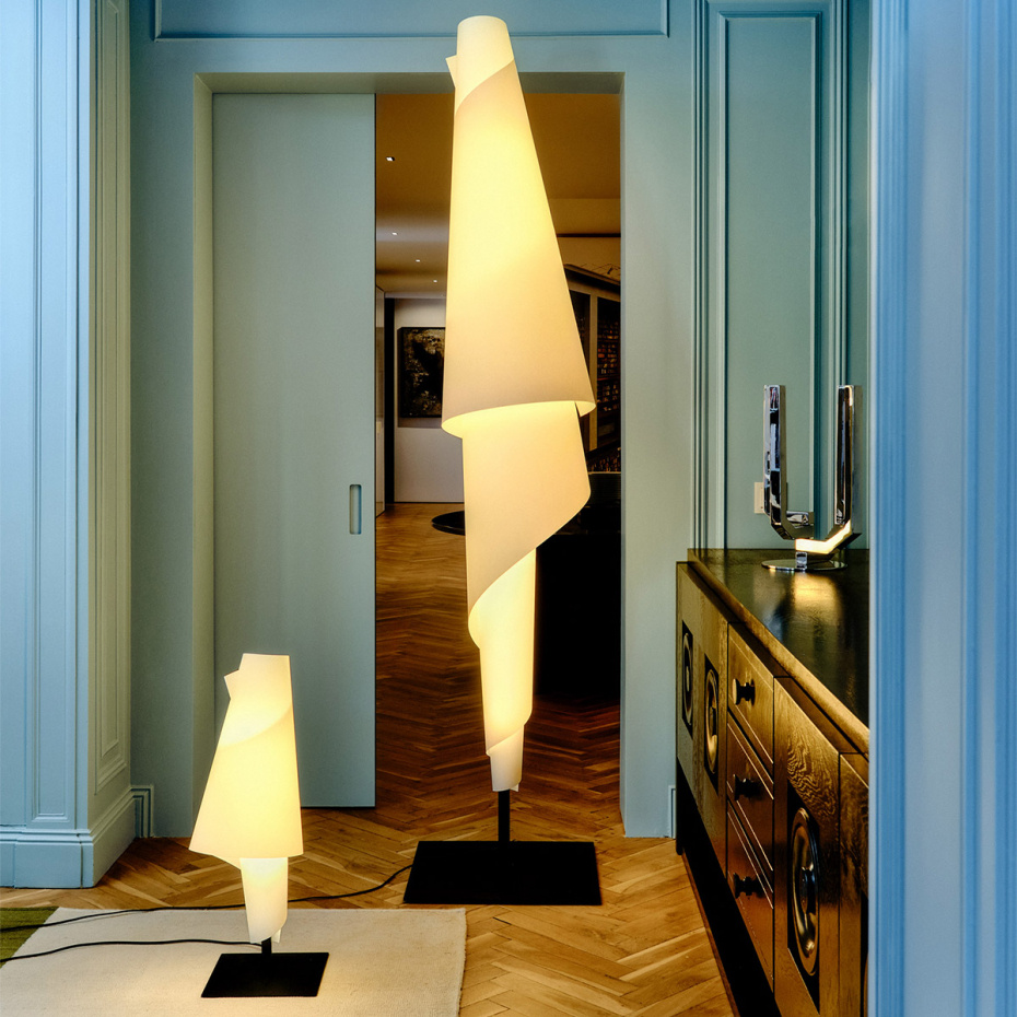 Costura Golvlampa PVC Paper/Black
