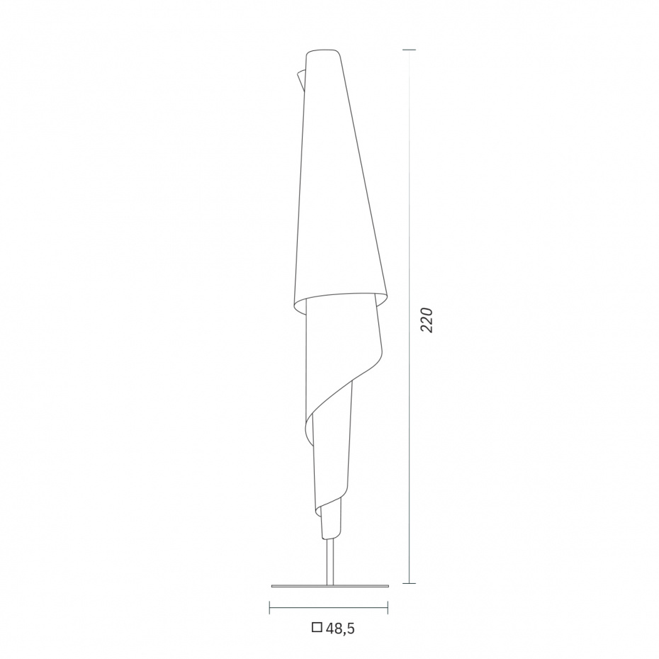 Costura Golvlampa PVC Paper/Black