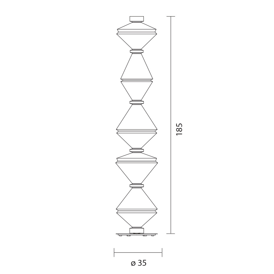 Oïphorique P PE Still Golvlampa Light Grey