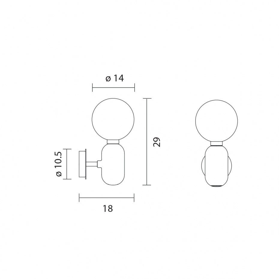 Aballs A Vägglampa Black