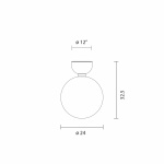 Aballs A II GR Vägglampa/Taklampa Black Aballs A II GR Vägglampa/Taklampa Black