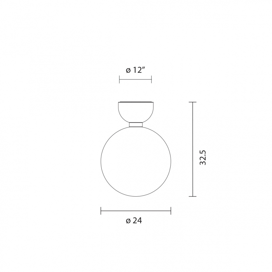 Aballs A II GR Vägglampa/Taklampa Golden