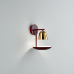 Lighto A II Vägglampa Matt Red/Glossy Golden Lighto A II Vägglampa Matt Red/Glossy Golden