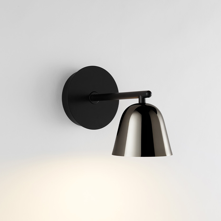 Lighto A Vägglampa Matt Black/Black Chrome