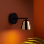 Lighto A Vägglampa Matt Black/Glossy Golden Lighto A Vägglampa Matt Black/Glossy Golden