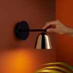 Lighto A Vägglampa Matt Black/Glossy Golden Lighto A Vägglampa Matt Black/Glossy Golden