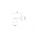 Lighto A Vägglampa Matt Black/Glossy Golden Lighto A Vägglampa Matt Black/Glossy Golden