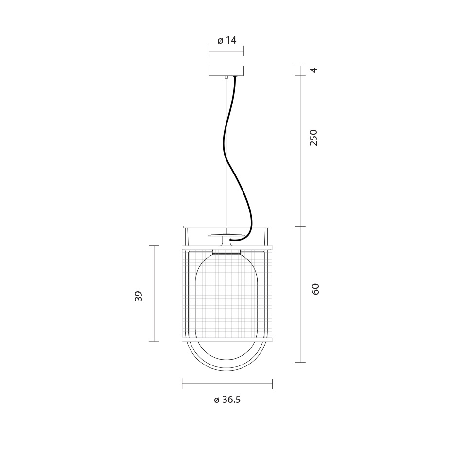Denglong T PE Outdoor Pendel Anthracite