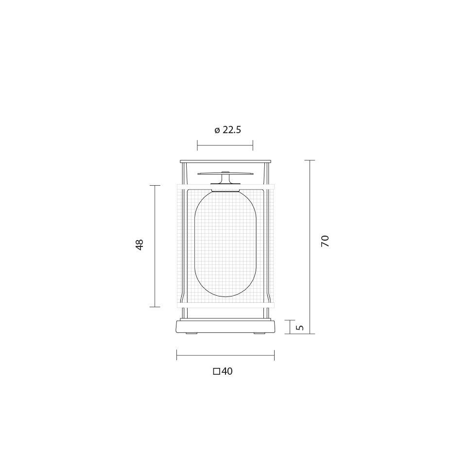 Denglong P PE Outdoor Golvlampa Anthracite/Grey Concrete