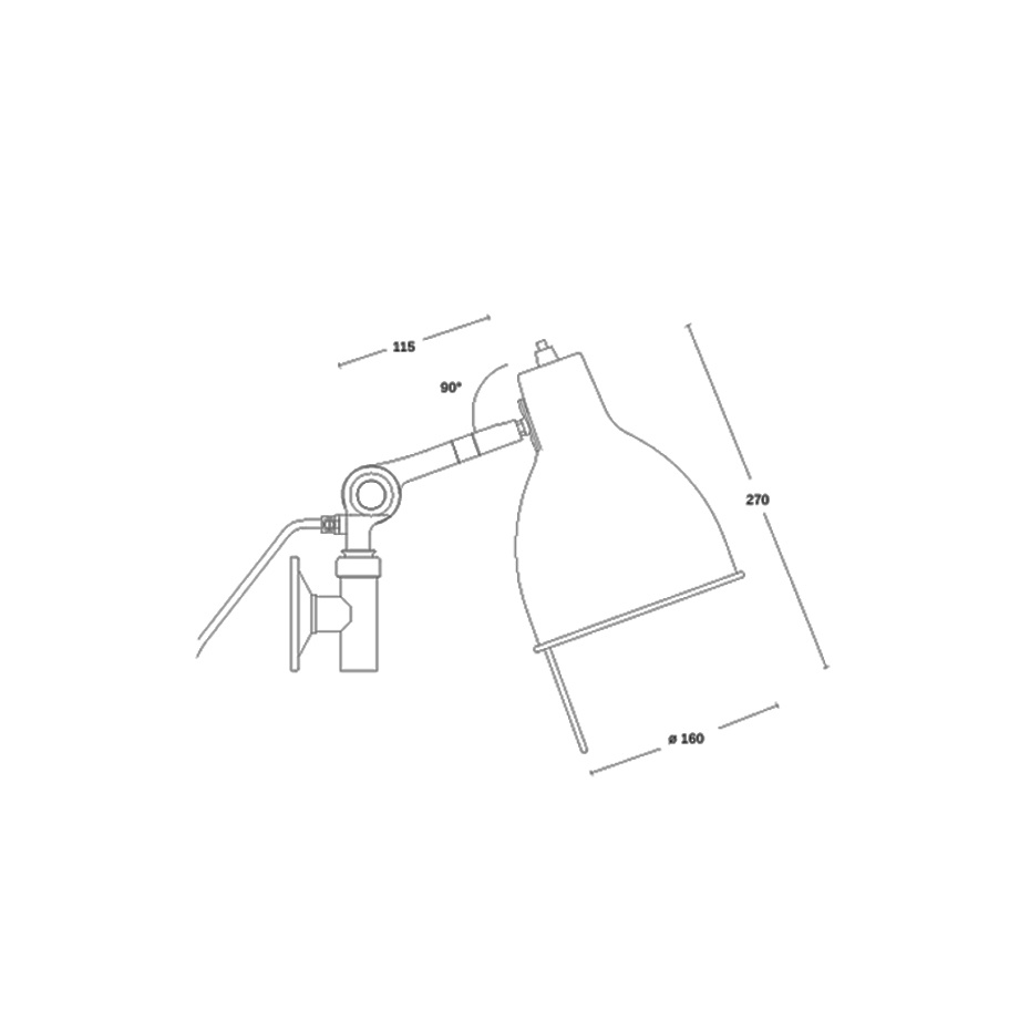 PJ71 Vägglampa Med Kabel Vit