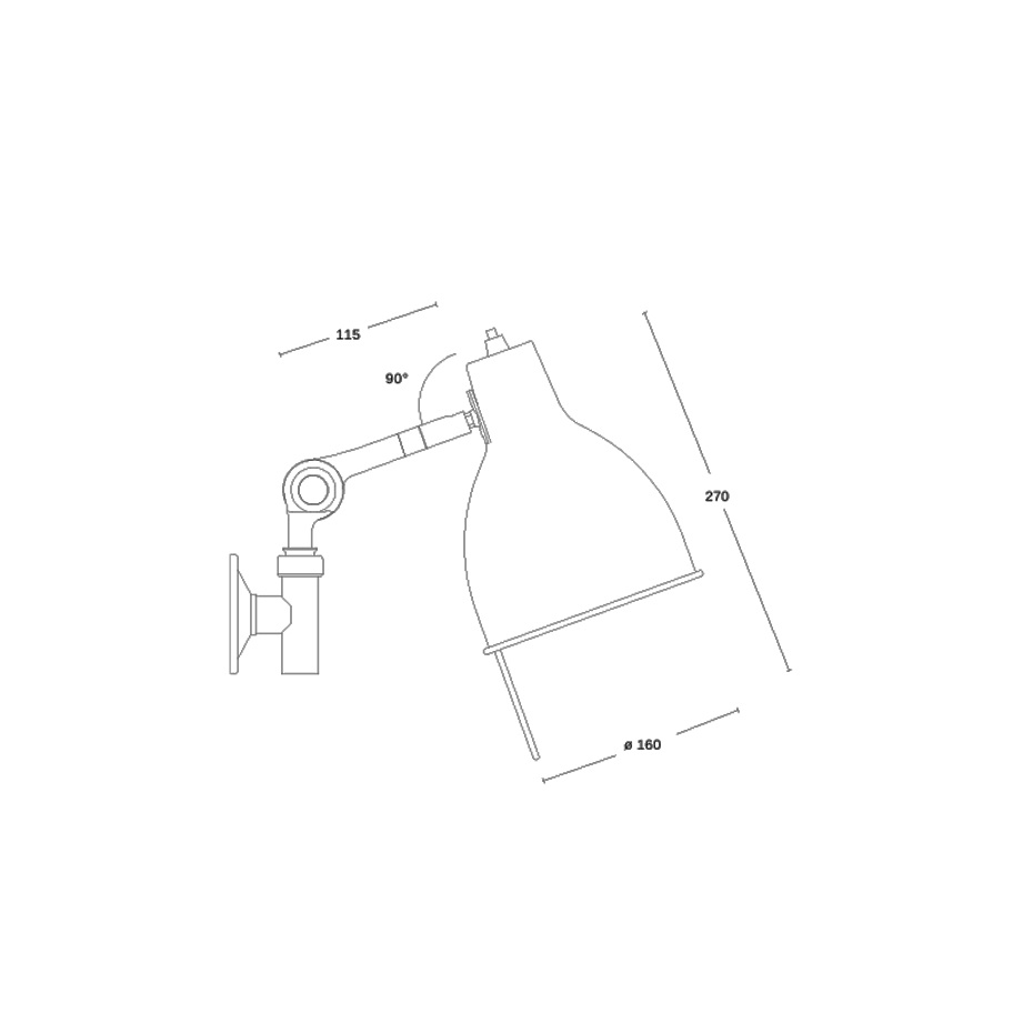 PJ71 Vägglampa Fast Montage Oxblod