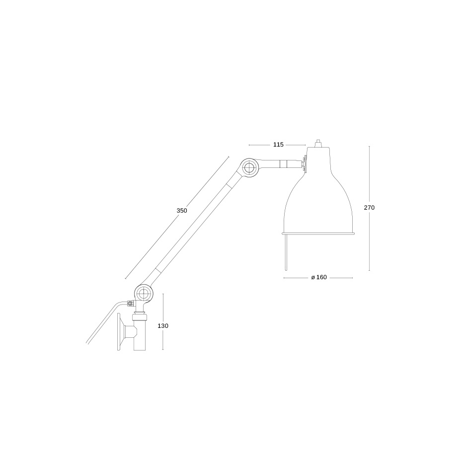 PJ72 Vägglampa Med Kabel Vit
