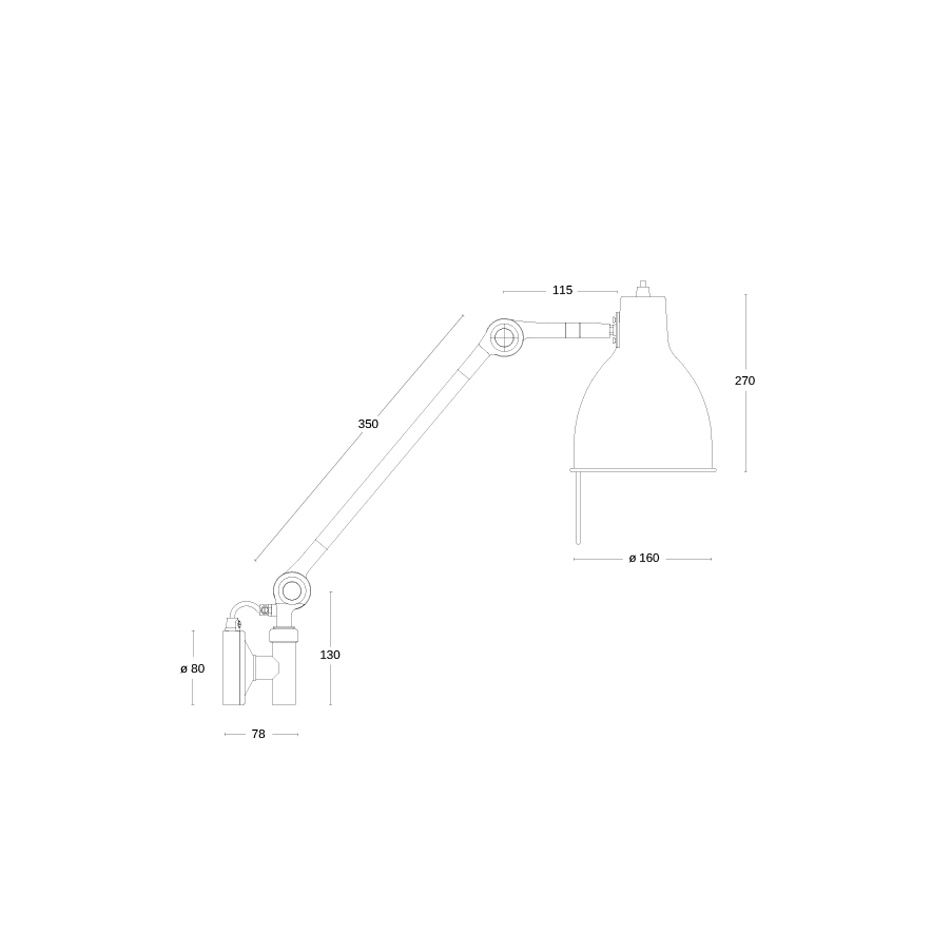 PJ72 Vägglampa Fast Montage Oxblod