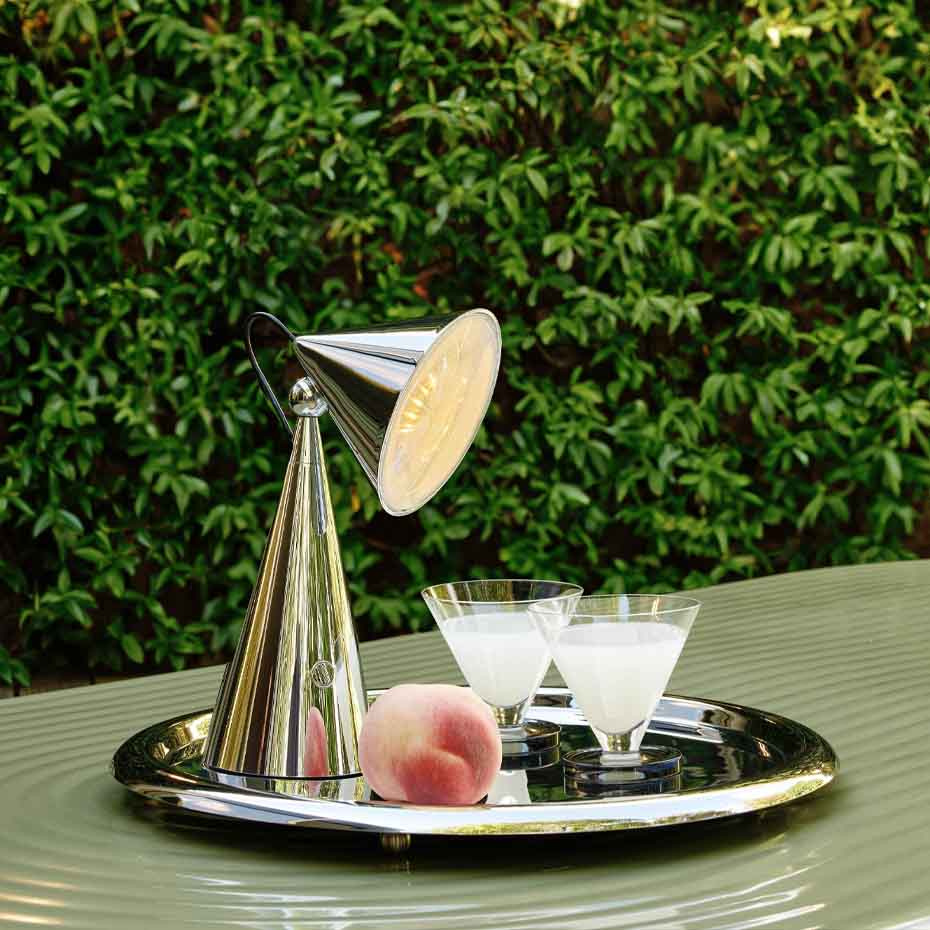 Pose Portable LED Bordslampa Silver