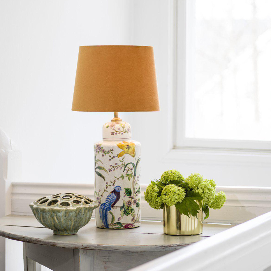 Li Na Bordslampa 46cm Vit/Mönstrad