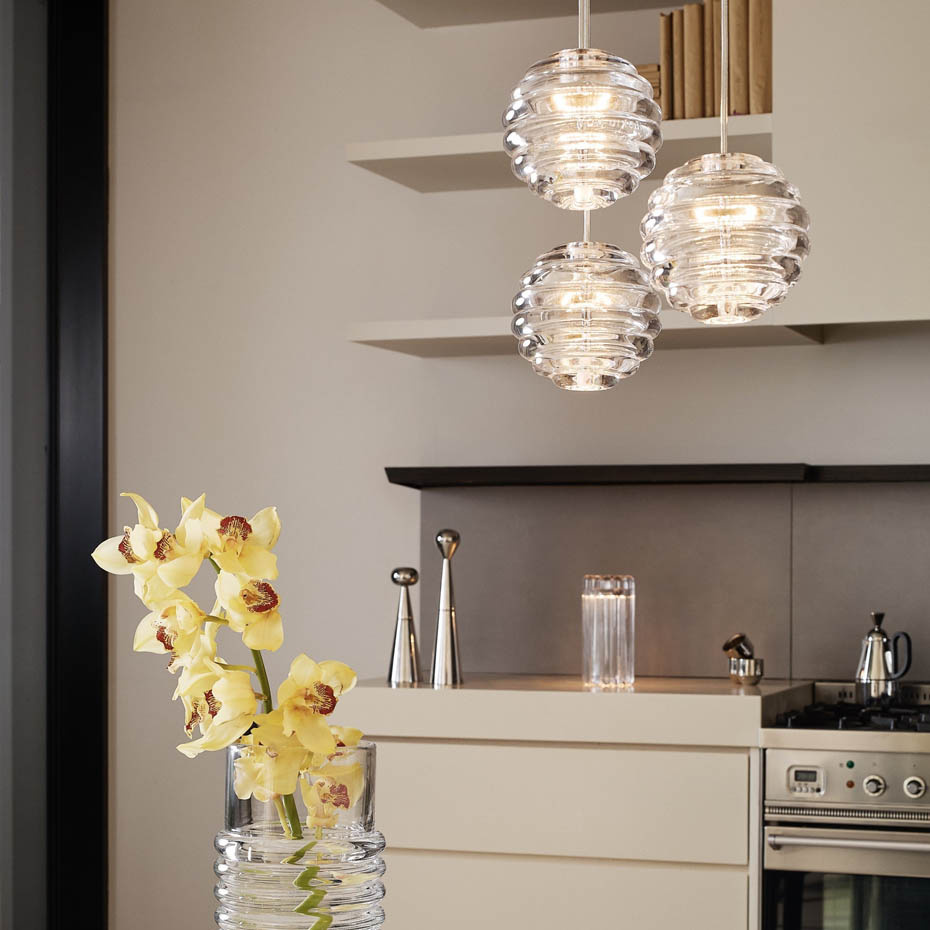 Press Mini Sphere LED Pendel Clear