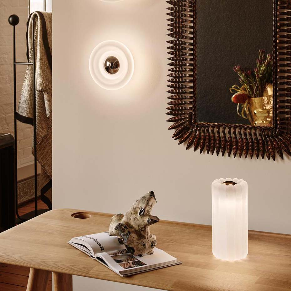 Press LED Bordslampa Frosted