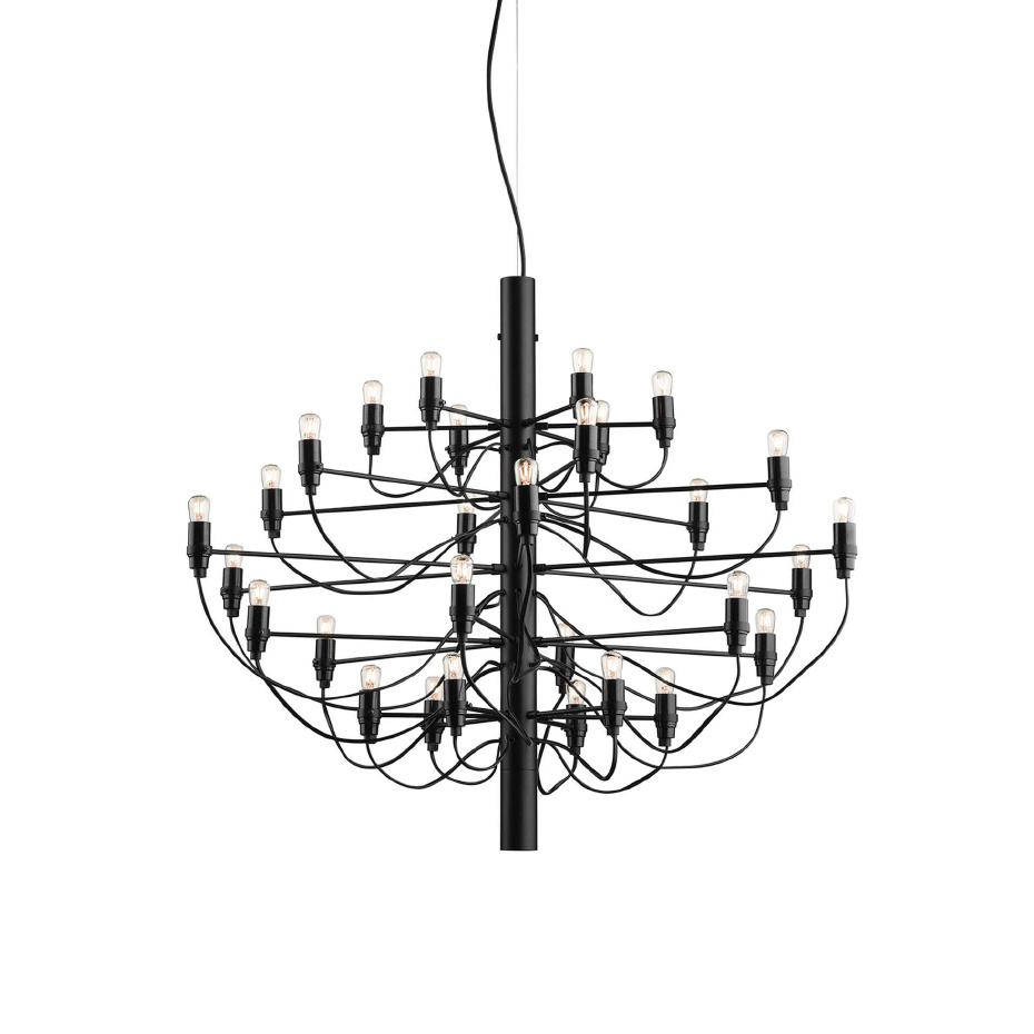 Sarfatti 2097/30 Ljuskrona Matt Black