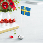 Bordsflagga Sverige H35cm Silverfärgad Bordsflagga Sverige H35cm Silverfärgad