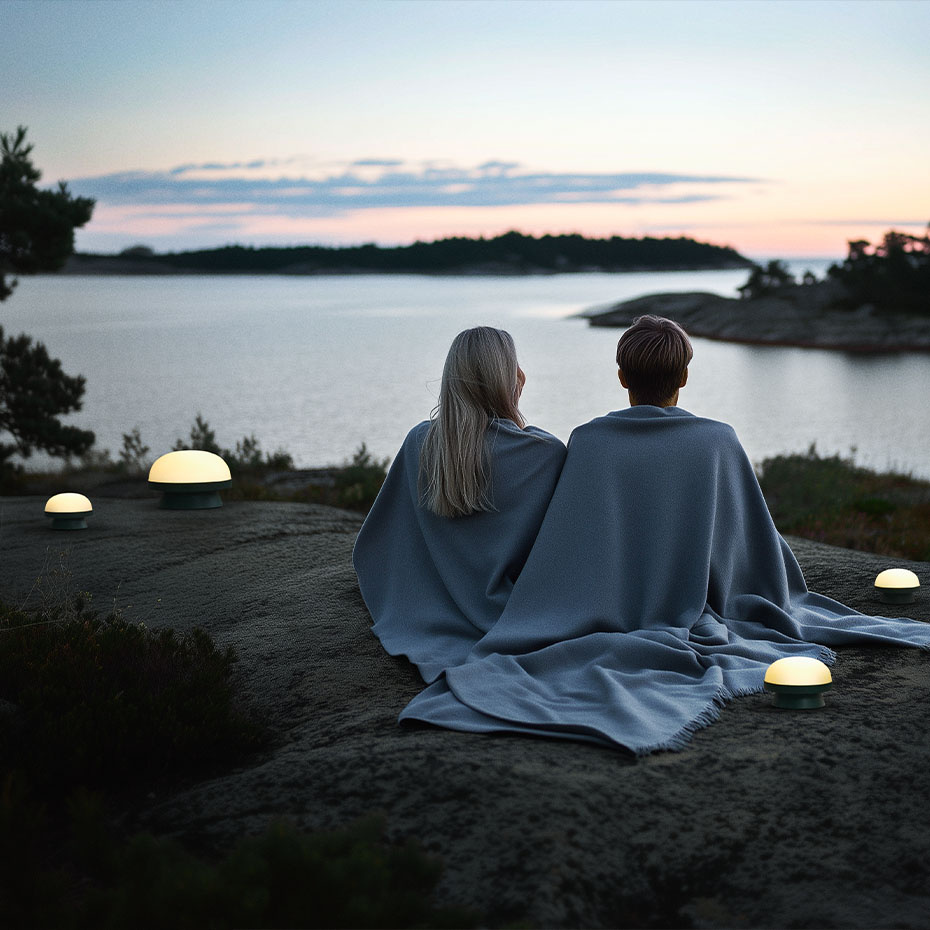 Soft Spot Solar Dots Bordslampa Ø21cm Forest Green