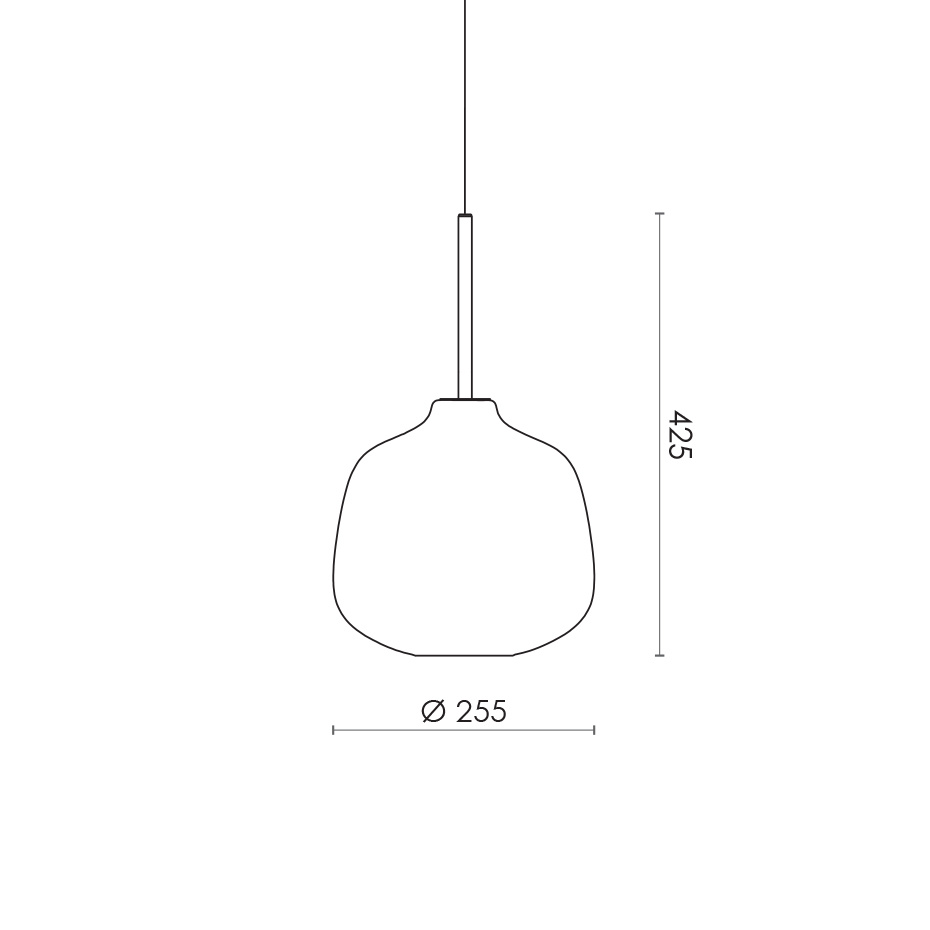 Holborn 1 Pendel Brass/Opal Glass