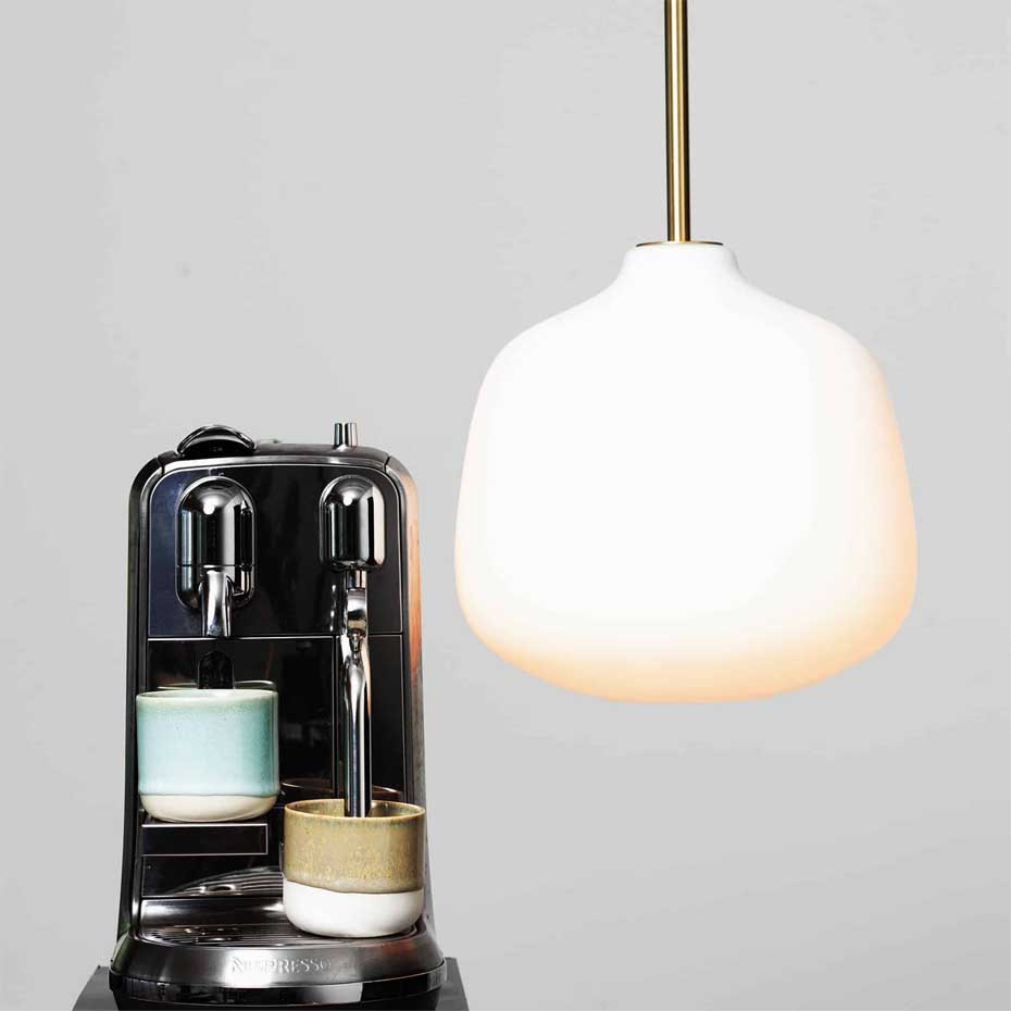 Holborn 1 Pendel Steel/Opal Glass