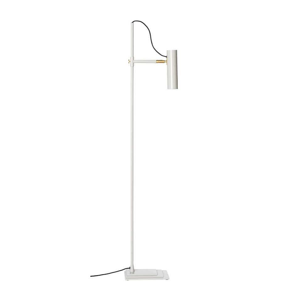 Nomad Golvlampa Silk Grey/Brass Details