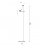 Nomad Golvlampa Silk Grey/Brass Details Nomad Golvlampa Silk Grey/Brass Details