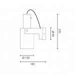 Volume 2 Vägglampa Direct Medium Black/Brass Volume 2 Vägglampa Direct Medium Black/Brass