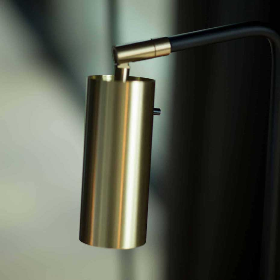 Lektor Golvlampa Brass